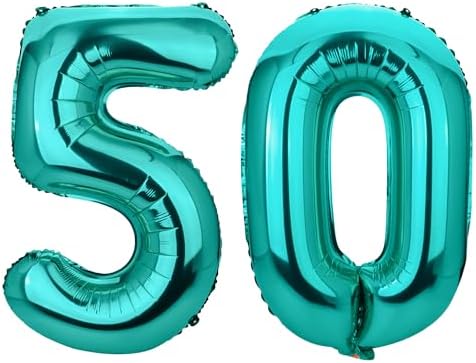 Blue number 50 foil balloon 32 inch