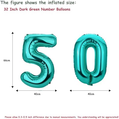 Blue number 50 foil balloon 32 inch