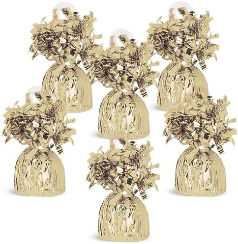 Gold foil fringe balloon weight 4.5 inch